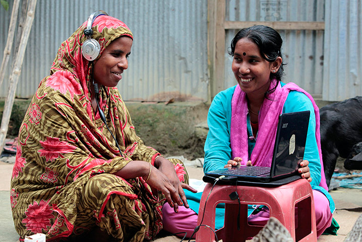 helping Bangladeshi women with laptops and Internet connections, Bangladesh